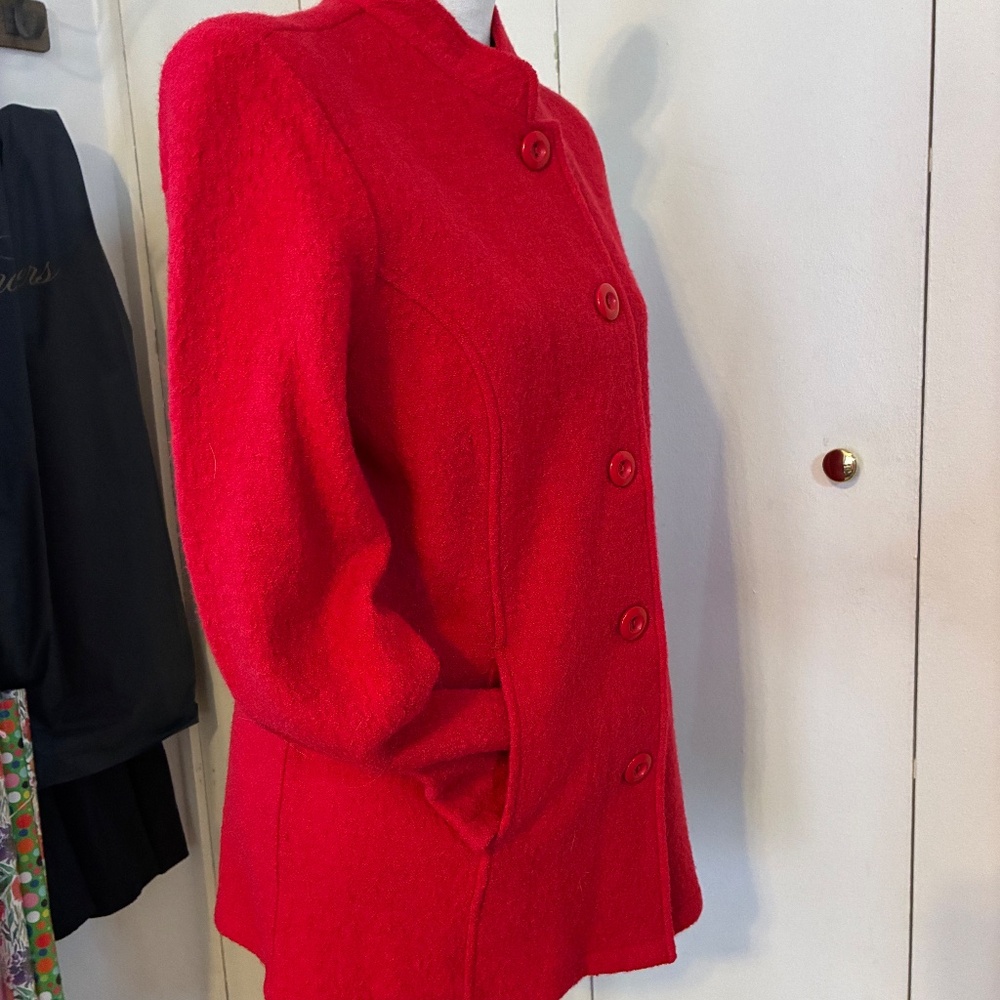 Appleseed's Red Boiled Wool Jacket - Picture 9 of 10